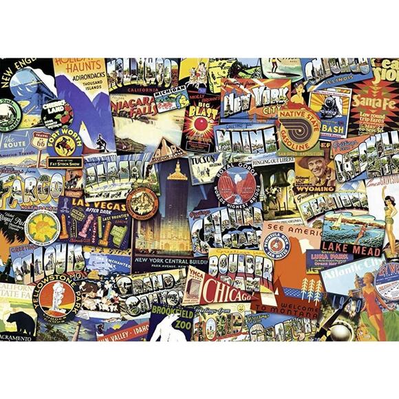 Ravensburger Road Trip USA 1000 Piece Jigsaw Puzzle for Adults - Picture 1 of 1